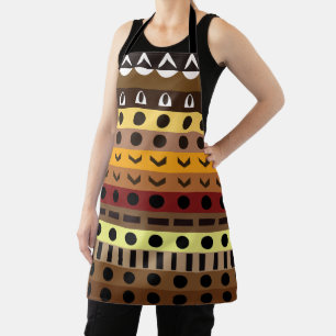Tablier Motif d'art déco tribal coloré