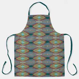 Tablier Motif d'art du Sud-Ouest américain et couleurs ter