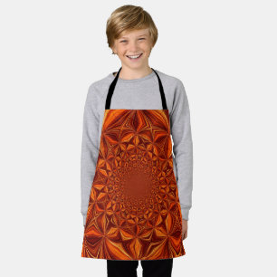 Tablier Motif d'art numérique kaléidoscope rouge-67546