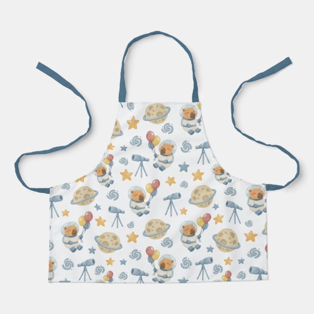 Tablier Motif d'astronaute Capybara - Apron (Recto)