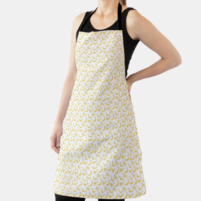 Tablier Motif de banane jaune rétro drôle, modifiable pour (Insitu)