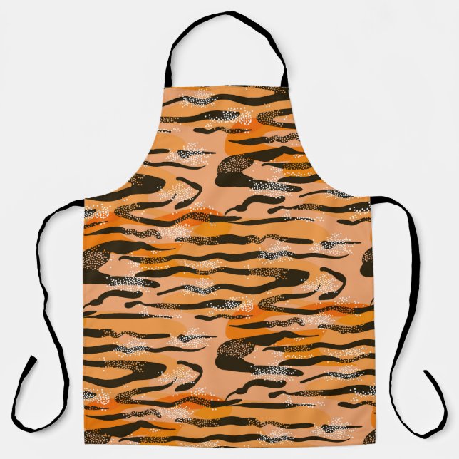 Tablier Motif de bande de tigre de pêche (Recto)