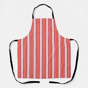 Tablier Motif de bande verticale rose rouge