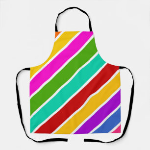 Tablier Motif de bandes de bonbons de couleur rétro