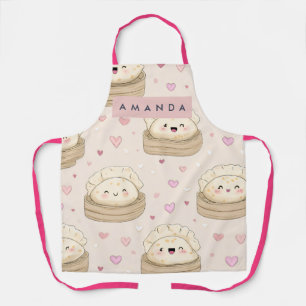 Tablier Motif de boulette pastel Kawaii personnalisé