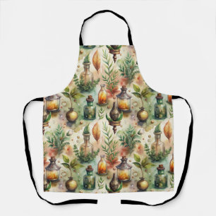 Tablier Motif de bouteilles d'apothicaire vintage