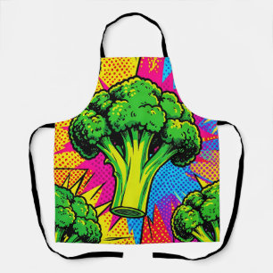 Tablier Motif de brocoli Pop Art vibrant