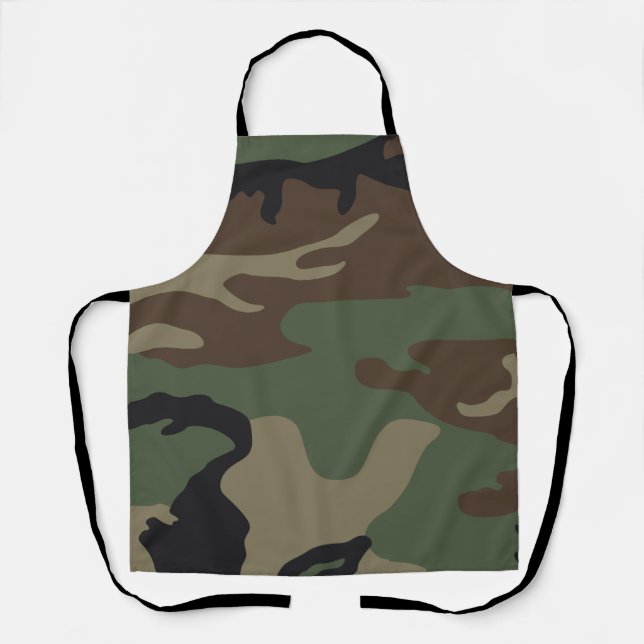 Tablier Motif de camouflage militaire de la forêt (Recto)