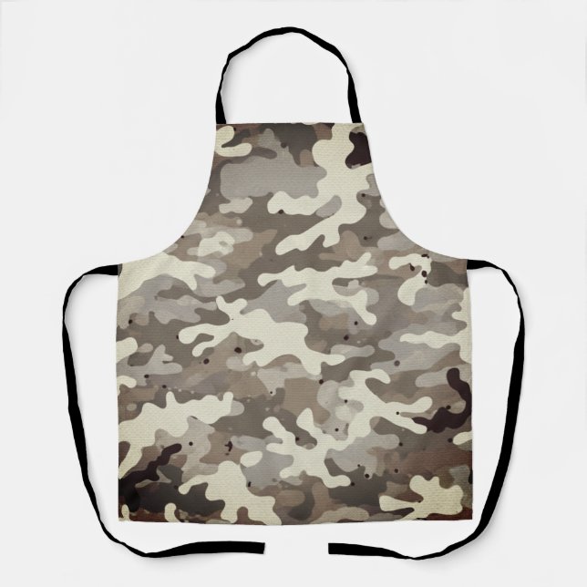 Tablier Motif de camouflage militaire d'hiver (Recto)