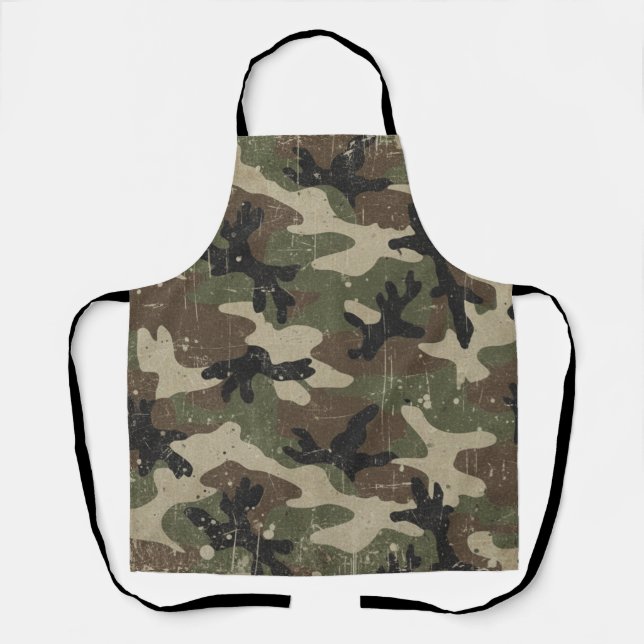 Tablier Motif de camouflage militaire rétro (Recto)
