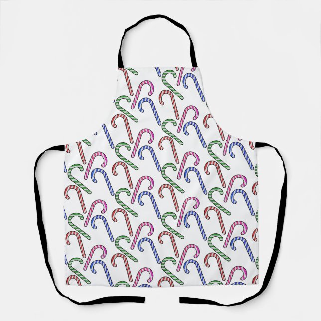 Tablier Motif de canne à bonbons pailletée (Recto)