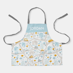Tablier Motif de carte de quartier de Cute Pastel
