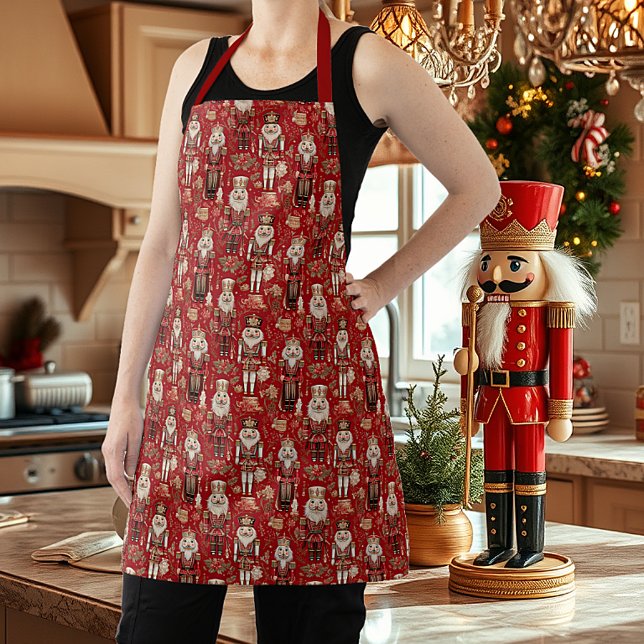 Tablier Motif de casse-noisettes rouges Noël (Créateur téléchargé)