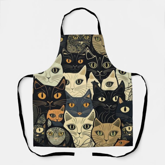 Tablier Motif de chat Artsy (Recto)