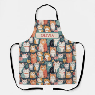 Tablier Motif de chatons colorés mignons