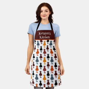 Tablier Motif de chats mignons colorés personnalisé