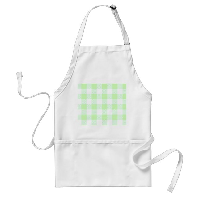 Tablier Motif de chèques En vichy vert clair (Devant)
