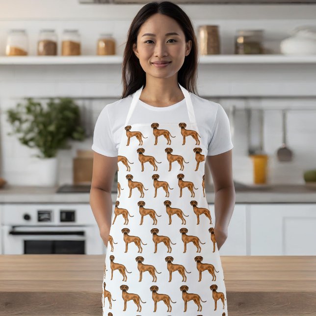 Tablier Motif de chien lion africain brun Rhodesian Ridgeb (Please note: This image is a digital mockup.)