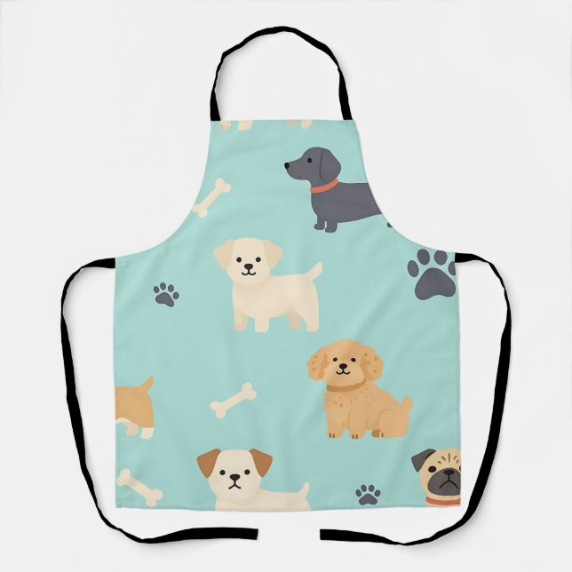Tablier Motif de chiots mignons (Recto)