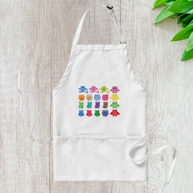 Tablier Motif de chouette coloré et mignon (Créateur téléchargé)