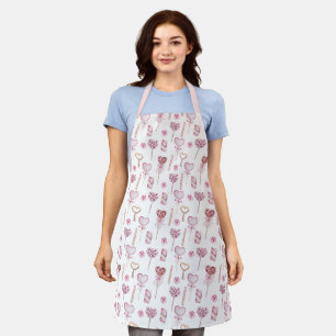 Tablier Motif de coeur doux