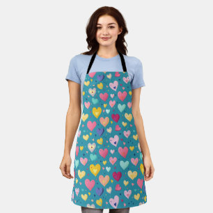 Tablier Motif de coeur mignon coloré