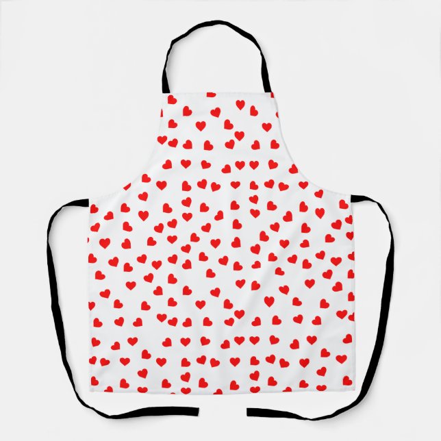 Tablier Motif de coeur rouge (Recto)
