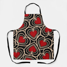 Motif de cœur simple mignon noir et rouge