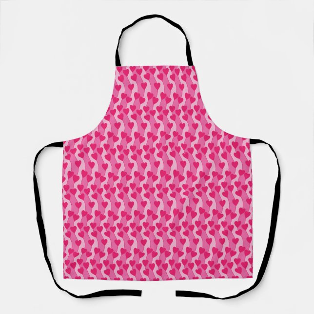 Tablier Motif de cœurs roses mignons (Recto)