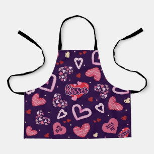 Tablier Motif de cœurs roses Saint-Valentin