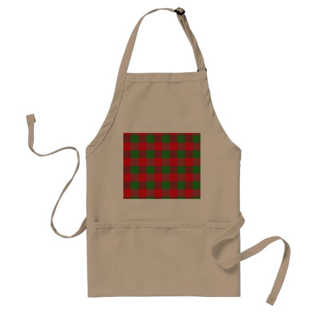 Tablier Motif de contrôle de Noël de plaid de Buffalo, (Devant)