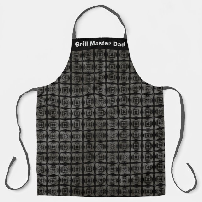 Tablier Motif de contrôle noir et gris (Recto)
