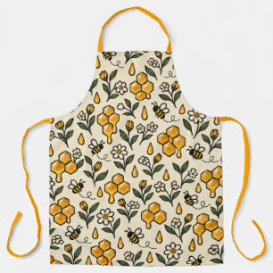 Tablier Motif de cottage rustique aux fleurs sauvages et a