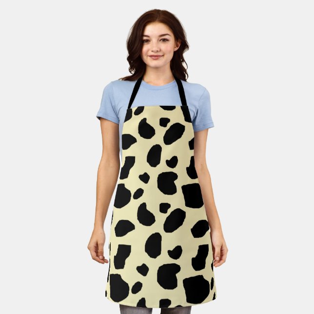 Tablier Motif de couleur de peau de vache animale  (Porté)