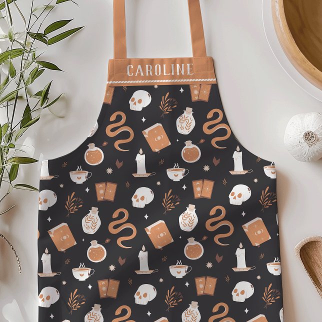 Tablier Motif de crâne de cristal Mystic Boho personnalisé (Créateur téléchargé)