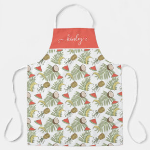 Tablier Motif de croquis de fruits tropicaux