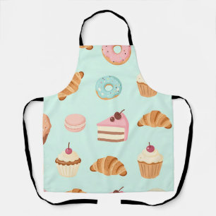 Tablier Motif de desserts français pastel et mignon