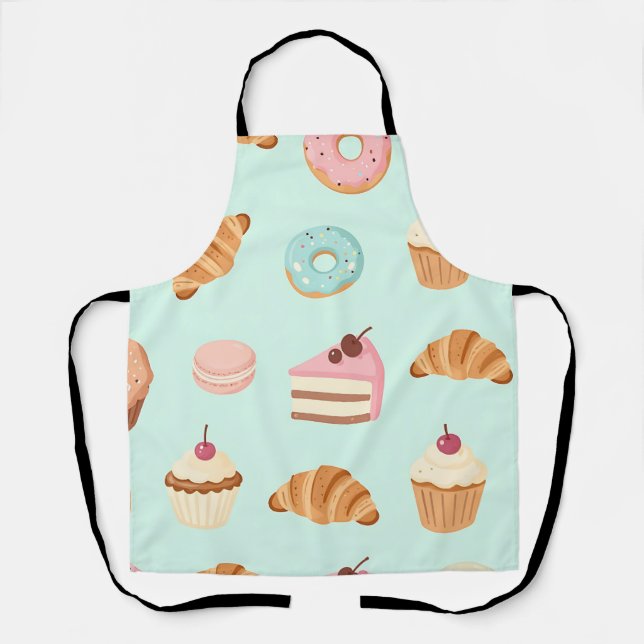 Tablier Motif de desserts français pastel et mignon (Recto)