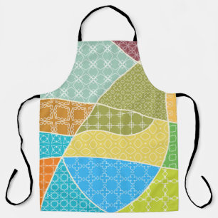 Tablier Motif de doodle coloré Abstrait en mosaïque