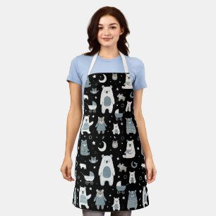 Tablier Motif de famille d'ours Whimsical
