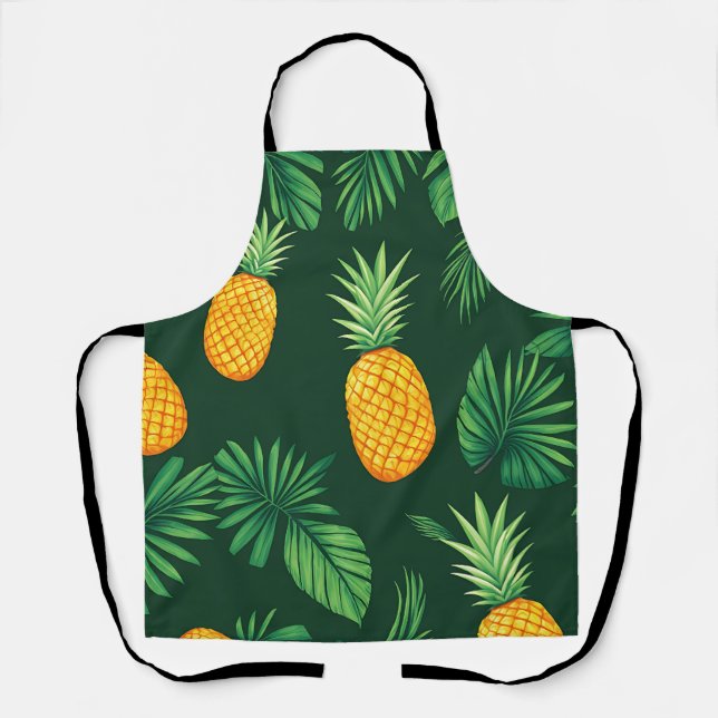 Tablier Motif de feuilles d'ananas tropical (Recto)