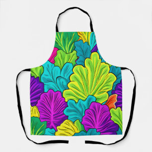 Tablier Motif de feuilles de chou arc-en-ciel