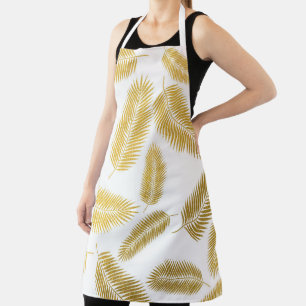 Tablier Motif de feuilles de palmier en or faux