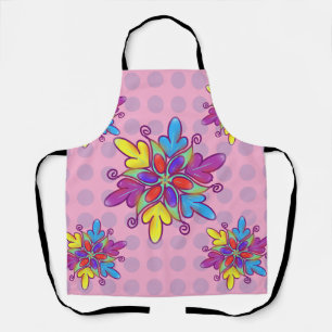 Tablier Motif de fleur de kaléidoscope abstrait coloré