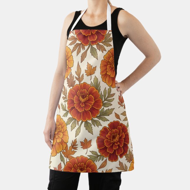 Tablier Motif de fleur de souci d'automne (Insitu)