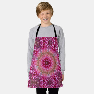 Tablier Motif de fleur rose mandala géométrique-67545