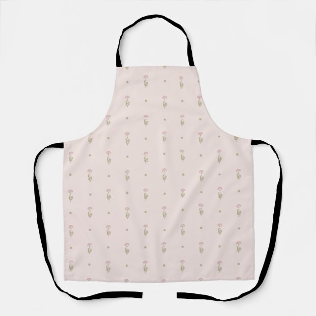 Tablier Motif de fleur sauvage minimal avec des points (Recto)