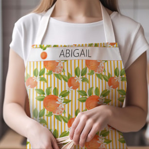Tablier Motif de fleurs d'agrumes et d'oranges