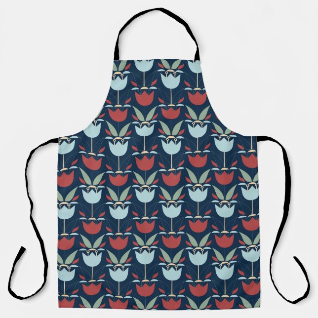 Tablier Motif de fleurs géométriques, ornement, multicolor (Recto)