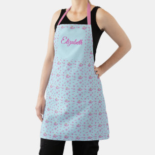 Tablier motif de fond à l'aquarelle avec bourgeons de lila